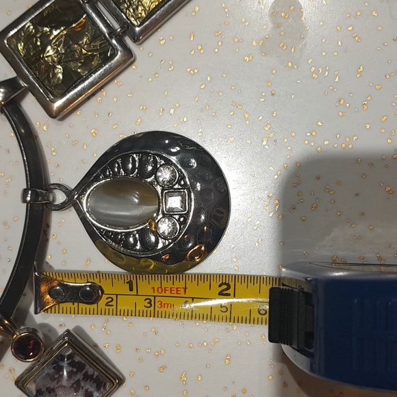 3 piece Lia Sophia silver tone interchangeable slide necklace piece bundle - Picture 10 of 10